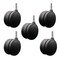 Service Caster 4'' Black Heavy Duty Floor Safe Twin Wheel Caster 7/16 Grip Ring Stem, 5PK SCC-GR02S100-TPR-BLK-716176-5 - alternate 1